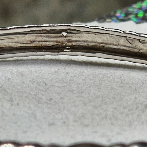 Purple stones cuff two tone bangle - Picture 4 of 4